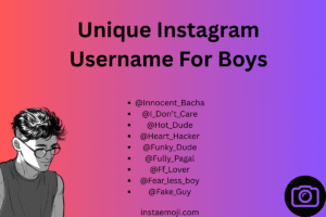 Unique Instagram Username For Boys