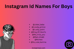 Instagram Id Names For Boys