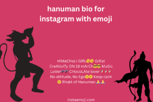 hanuman bio for instagram with emoji