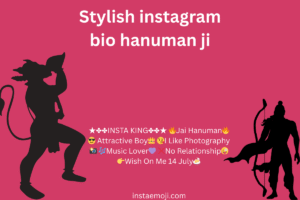 Stylish instagram bio hanuman ji