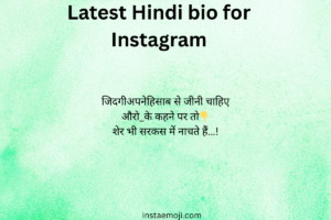Latest Hindi bio for Instagram