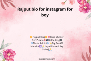 Rajput bio for instagram for boy