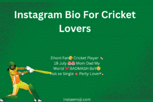 Instagram Bio For Cricket Lovers