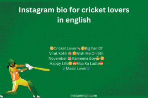 Instagram bio for cricket lovers in english