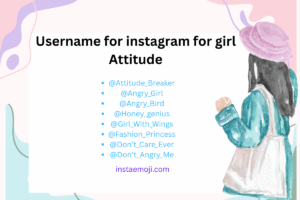 Username for instagram for girl Attitude