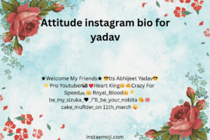 Attitude instagram bio for yadav