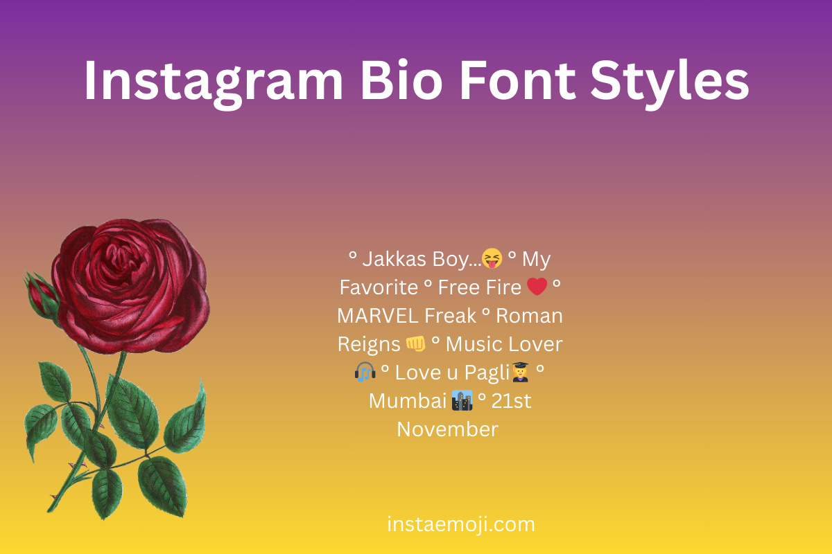 Instagram Bio Font Styles