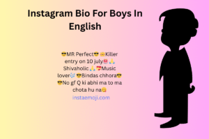 Instagram Bio For Boys In English