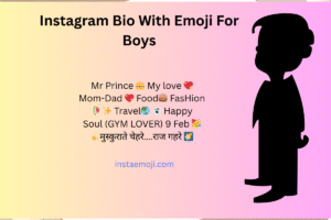 Instagram Bio With Emoji For Boys