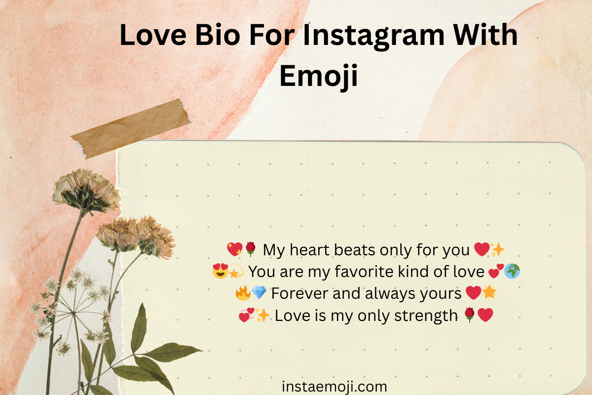Read more about the article 450+ Best Love Bio For Instagram With Emoji (2025)