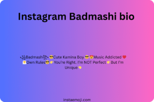 Instagram Badmashi bio
