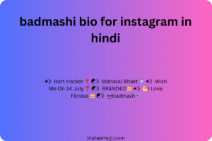 badmashi bio for instagram in hindi