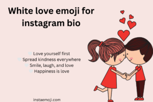 White love emoji for instagram bio