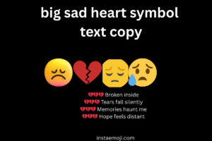 Big sad heart symbol text copy