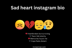 Sad heart instagram bio