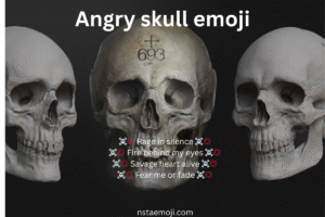 Angry skull emoji