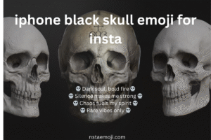 iphone black skull emoji  for insta