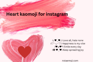 Heart kaomoji for instagram