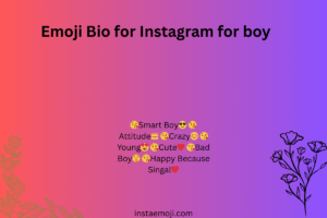 Emoji Bio for Instagram for boy