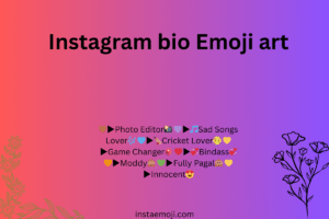 Instagram bio Emoji art